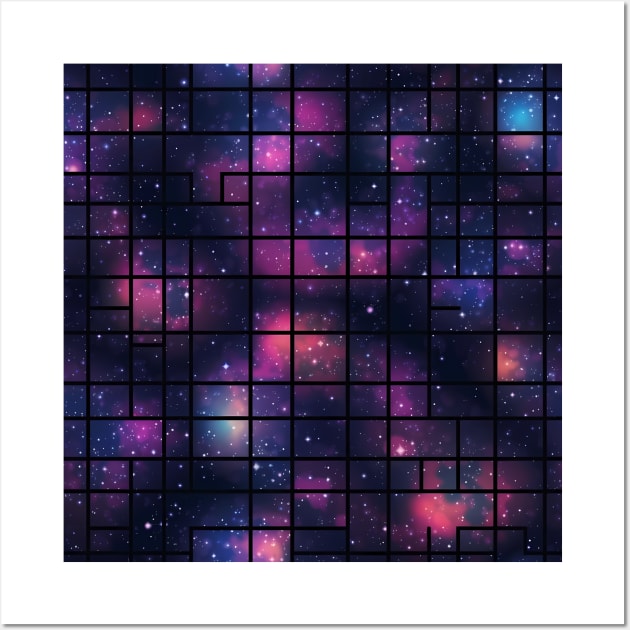 Dark Space Clouds - Infinite Nebula Seamless Pattern Wall Art by nelloryn